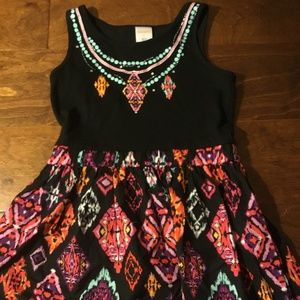 Black detailed dress and top